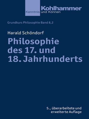 cover image of Philosophie des 17. und 18. Jahrhunderts